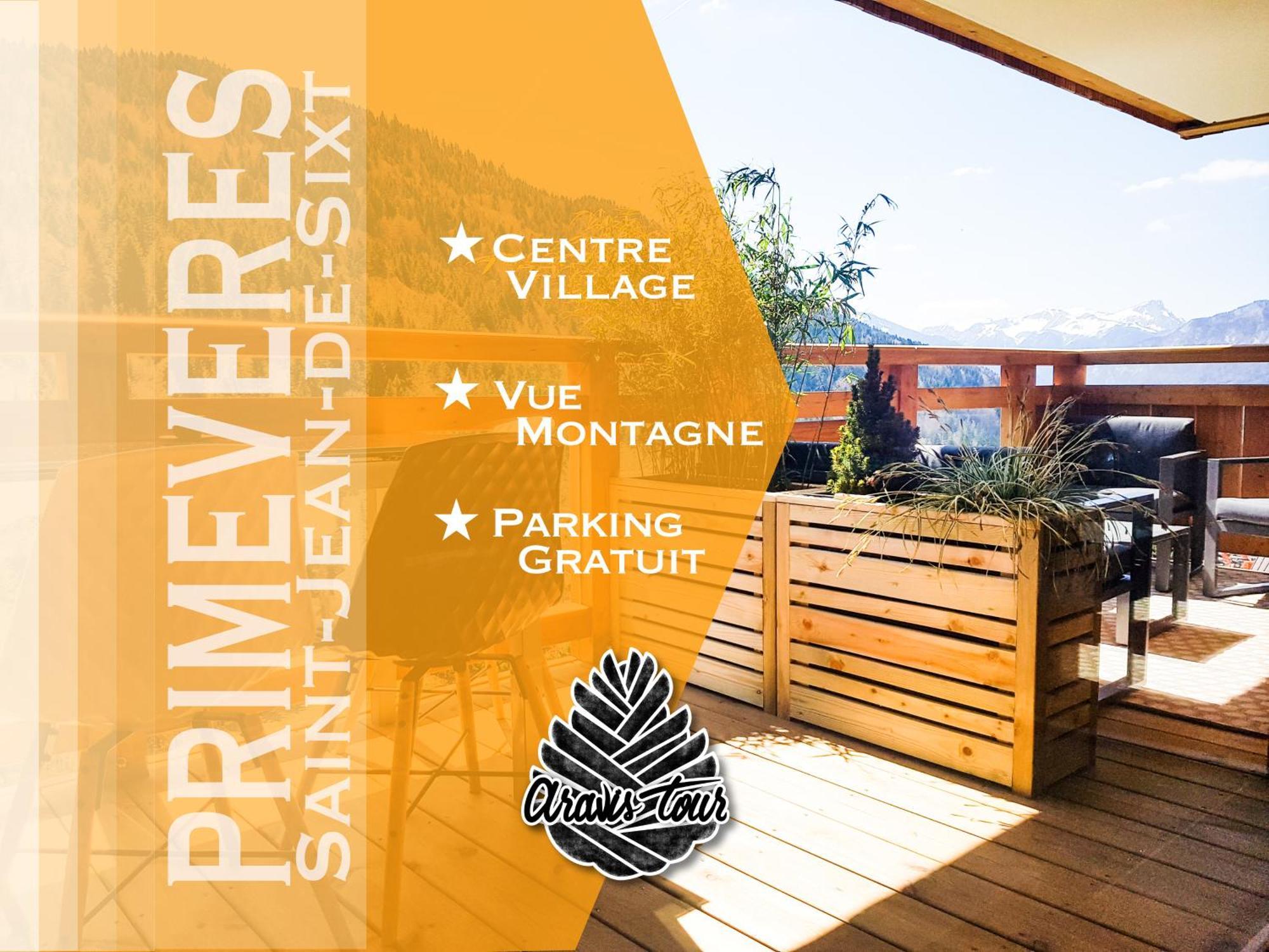Appt Primeveres - Centre Village, Vue Montagne - Aravistour Saint-Jean-de-Sixt Zewnętrze zdjęcie